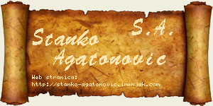 Stanko Agatonović vizit kartica